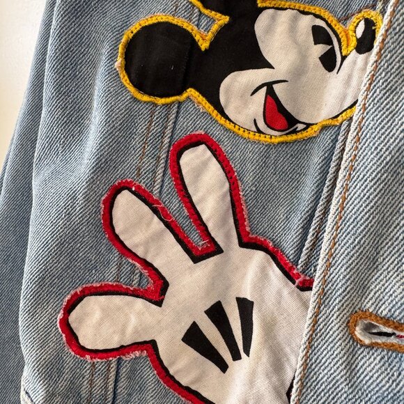 Vintage Mickey and Co Denim Jacket Patchwork - Picture 4 of 16